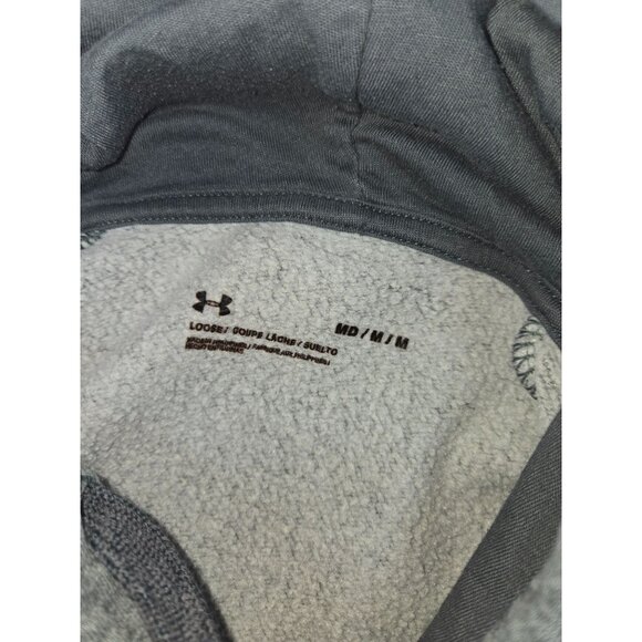 Under Armour Mens Medium Loose Fit Grey Hoodie - Picture 5 of 8